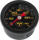 Biker's Choice 0-60 PSI Oil Pressure Gauge with Black Face and Bezel, Liquid Filled for Powersports Vehicles