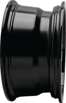QuadBoss Barbwire 14x7 Wheel - 5+2 Offset, 4/137 Bolt Pattern, Black Machined Finish