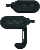 Kuryakyn Heavy Industry Switchblade Footpegs with Adapter – Satin Black for Harley-Davidson