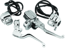 Bikers Choice 96-06 Big Twin / 96-03 XL 9/16-inch Bore Chrome Handlebar Control Kit with Chrome Switches