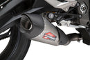 Yoshimura 19680BP521 Street Triple At2 Works Slip-On Exhaust with Matte Carbon Fiber End Cap