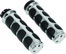 Kuryakyn ISO Grips Without Throttle Boss for Harley-Davidson Dual Cable Models - Chrome Finish