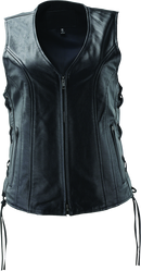 Kuryakyn Leather by River Road Sapphire Leather Vest for Women - XL