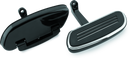 Bikers Choice 93-Up Touring Passenger Floorboards for Harley-Davidson® - Black with Tri-Line Chrome Accents (Part