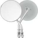4" Round Mirror Chrome Left Side