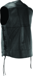Kuryakyn Leather By River Road Old Skool Leather Vest Black - Large