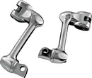 Kuryakyn 4-inch Adjustable Lockable Offsets with Male Mount Adapter in Chrome - Part Number 4557