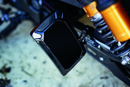 Kuryakyn Nova Curved Vertical Mount Side License Plate Holder Gloss Black Part 3191