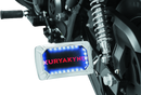 Kuryakyn Nova Curved Horizontal Mount Side License Plate Holder with Wraparound LED Lighting