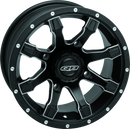 QuadBoss Grinder 12x7 Aluminum Wheel – 4/110 Bolt Pattern, 5+2 Offset