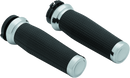 Kuryakyn Thresher Grips Dual Cable Chrome - Ergonomic PowerSports Handlebar Grips with Shark Tooth Knurling