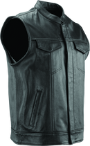 Kuryakyn Leather by River Road Vandal Club Vest in Black – Small
