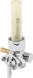 Bikers Choice Chrome 22mm Petcock with Screen and Left Outlet for Harley-Davidson Models