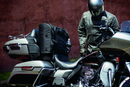 Kuryakyn Momentum Wanderer Seat Bag - 60 Liter Touring Passenger Seat Storage with Organizer and Padded Support