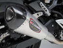 Yoshimura Exhaust Street Alpha T Slip-On SS & CF Works for Kawasaki Ninja 400 & Z400 (Part