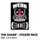 DBK The Champ CW2 Sticker Pack - 4x6 Sheet