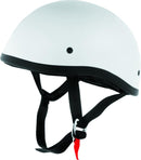 Bikers Choice Skid Lids Original Helmet White - XS, Low-Profile Contoured Design with D-Ring Retention