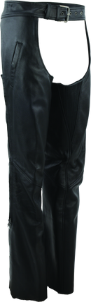 Kuryakyn River Road Plains Leather Chaps for Women - Small, Black