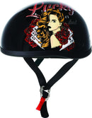 Bikers Choice Skid Lids Lucky Lady Original Helmet - Large, Low-Profile Contoured Design with D.O.T. Compliance