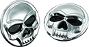 Kuryakyn Universal Zombie Medallions 2-inch Chrome Emblems for Powersports Vehicles