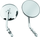 Bikers Choice 65-Up Chrome 4 Inch Round Short Stem Mirror - Right Side