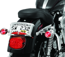 Kuryakyn Deep Dish Bezel with Red Lens for Harley-Davidson Bullet Turn Signals (Part