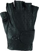 Kuryakyn Leather By River Road Tucson Shorty Gloves Black - Small