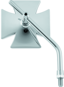 Bikers Choice 65-Up Chrome Maltese Mirror with Long Adjustable Stem for Harley-Davidson Models