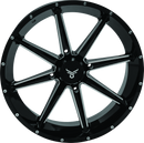 QuadBoss Slicer 20x7 Powersports Wheels with Limited Edition Bull Logo Center Caps