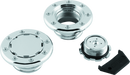 Kuryakyn Flush Mount Gas Cap for Harley Davidson - Non-Vented Chrome Part 8310
