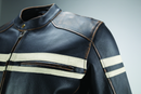 Kuryakyn River Road Hoodlum Vintage Leather Jacket for Powersports, Small