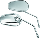 Bikers Choice Chrome Tapered Long Stem Motorcycle Mirrors Part