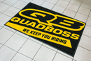QuadBoss 3x6 Floor Shop Mat – Heavy-Duty Rubber-Backed Mat for Dirt and Moisture Absorption