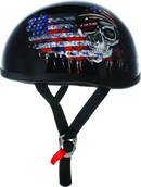 Bikers Choice Skid Lids Live To Ride Original Helmet - XL with Low-Profile Fit and D.O.T. Certification