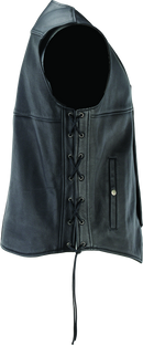 Kuryakyn Leather By River Road Old Skool Leather Vest Black - Large