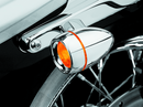 Kuryakyn Deep Dish Bezel with Amber Lens for Harley-Davidson Bullet Turn Signals - Part 2108