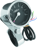 Bikers Choice Big Twin & XL Electronic Mini Tachometer 8000 RPM Black Face - 2.5 Inch