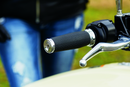 Kuryakyn Thresher Grips Universal 7/8 inch Chrome – Ergonomic Rubber Hand Grips for Powersports