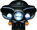 Kuryakyn LED Front Turn Signal Conversion Flat Style Insert with Amber Lens for Harley Davidson 2008-2009 Models