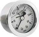 Bikers Choice White Face Liquid Filled Oil Pressure Gauge 0-60 PSI, 1/8 NPT - Powersports