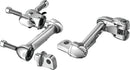 Kuryakyn 4-inch Adjustable Lockable Offsets with Male Mount Adapter in Chrome - Part Number 4557