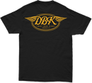 DBK Goldwings Tee Black Large - 100% Cotton, 6oz
