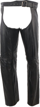 Kuryakyn River Road Plains Leather Chaps - Medium Weight Leather with Mesh Lining