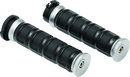 Kuryakyn Dillinger Grips Dual Cable Silver – Aggressive Control and Vibration Dampening for Motorcycles