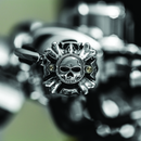 Kuryakyn Replacement Zombie Grip Emblems with Throttle Boss - Chrome Finish