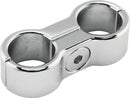 Bikers Choice Chrome Plain Oil Hose Separator for 2 Hoses - Part