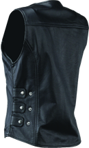 Kuryakyn River Road Plains Leather Vest for Women – Black, Small