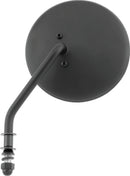 Bikers Choice Black 4 Inch Round Mirror Short Left Universal - Part