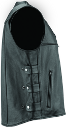Kuryakyn River Road Plains Leather Vest for Powersports - Black, Small