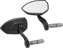 Kuryakyn Phantom Bar End Mirror Gloss Black for Powersports Vehicles